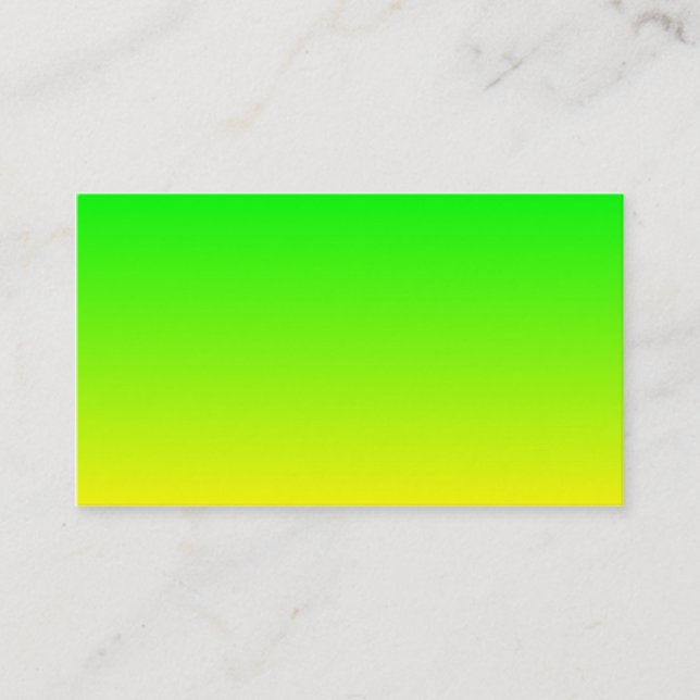 Carte De Visite Dégradé vert à jaune (Devant)