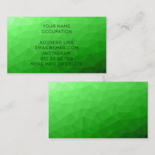 Carte De Visite Dégradé vert clair de maille géométrique motif lum