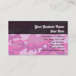 Carte De Visite Déguisement Camo Rose