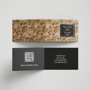 Carte De Visite Déguisement camouflage du désert avec cailloux, Mi