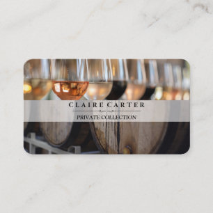 Carte De Visite Dégustation De Verre Barils à vin