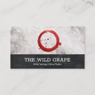 Carte De Visite Dégustation De Vins   Marbre   Tige à vin