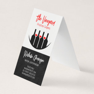 Carte De Visite Dégustations de Vins   Bouteilles et Verres 