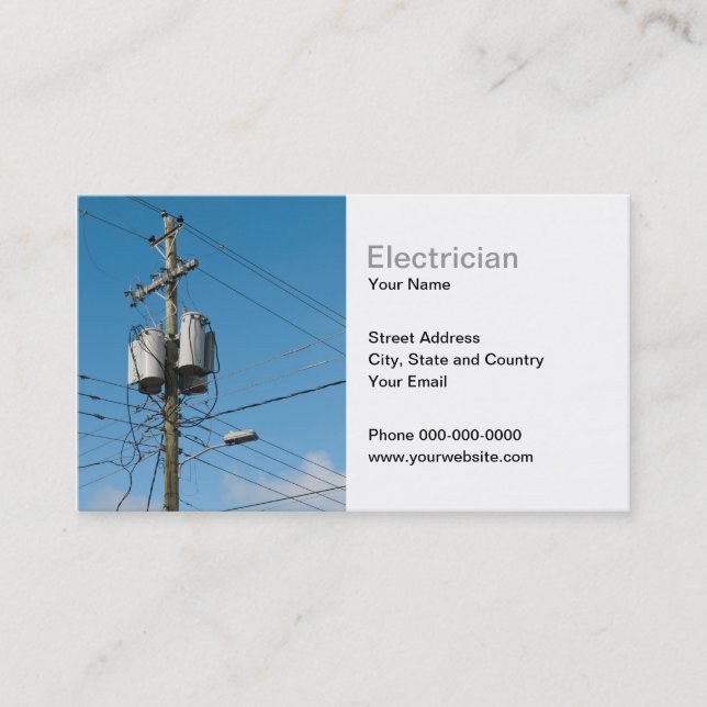 Carte de visite d'électricien (Devant)