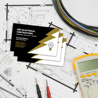 Carte de visite d'électricien | Entrepreneur élect