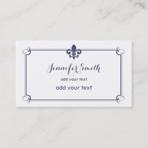 Carte de visite d'Elegant Fleur de Lis