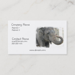 Carte de visite d'éléphant de son de la trompette
