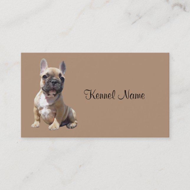 Carte de visite d'éleveur de bouledogue français (Devant)