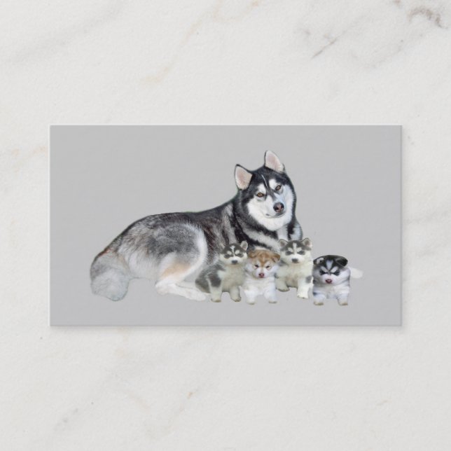 Carte de visite d'éleveur de chien de traîneau (Devant)