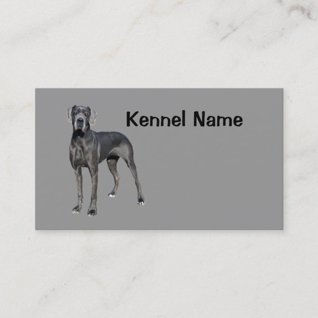 Carte de visite d'éleveur de great dane (Devant)