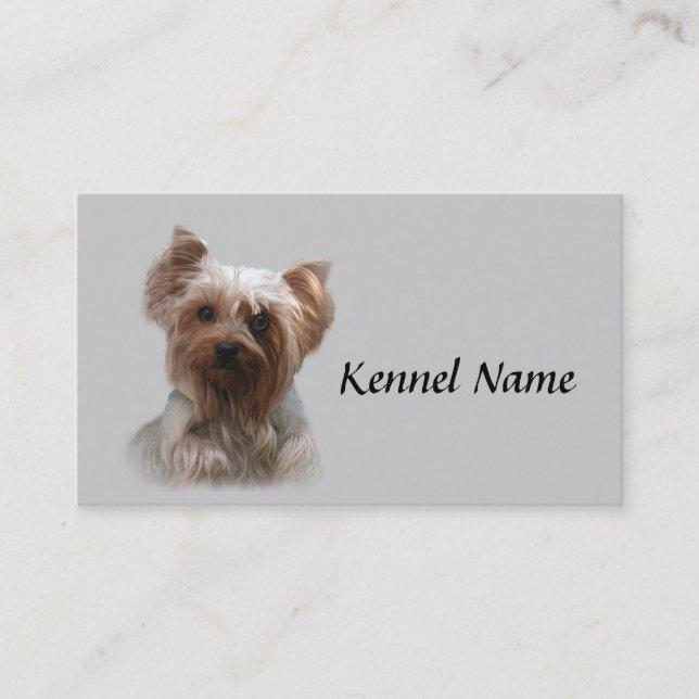 Carte de visite d'éleveur de Yorkshire Terrier (Devant)