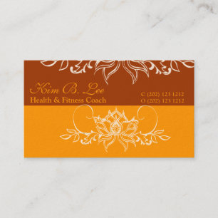 Carte De Visite Délicat Boho blanc blanc lotus gras
