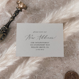 Carte De Visite Delicate Greige Nouveau Accueil Changement d'adres