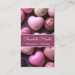 Carte De Visite délicieux coeur chocolat pâtisserie arrière - plan
