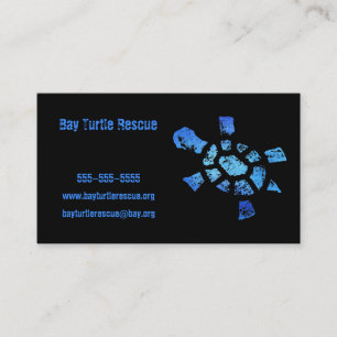 Carte De Visite Délivrance de tortue de l'eau bleue