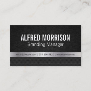 Carte De Visite Deluxe   texture / argent / carbone