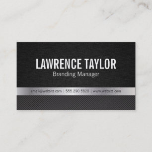 Carte De Visite Deluxe   texture / argent / rayures