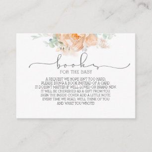 Carte De Visite Demande de livres de Baby showers floraux