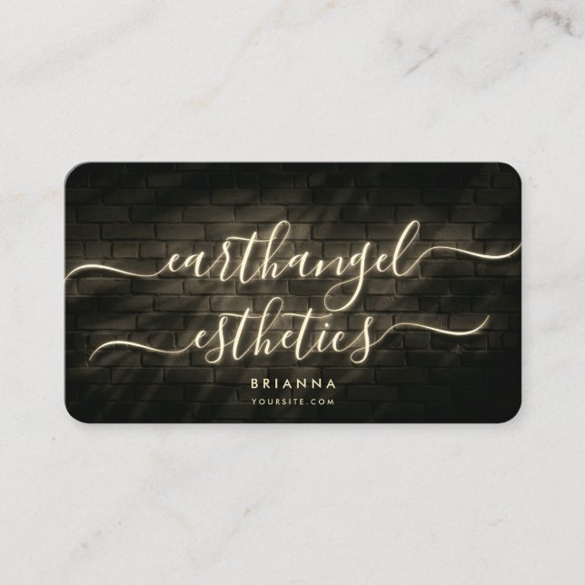 Carte De Visite Demande : Earthangel Esthetics Llow Script (Devant)