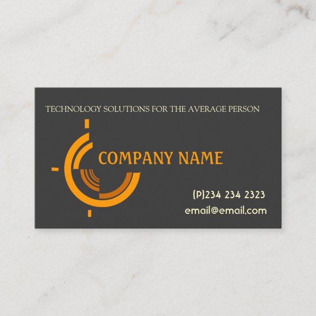 Carte De Visite Demi-lune stigmatisant Hi-Tech Tri Company (Devant)