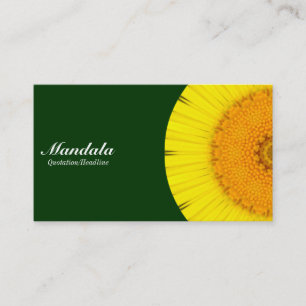 Carte De Visite Demi Mandala 09 - Vert foncé 003300