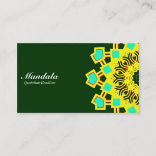 Carte De Visite Demi Mandala 110714(5) - Vert foncé