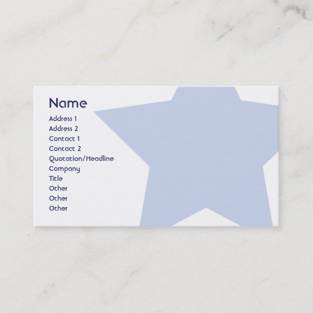 Carte De Visite Démocrate - affaires (Devant)