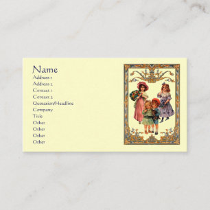 Carte de visite d'enfants victorien d'art vintage