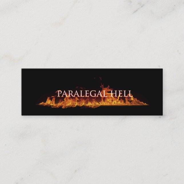 Carte de visite d'enfer de paralégal (Devant)