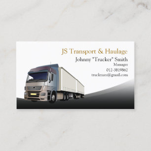 Carte de visite d'enfouissement de camion