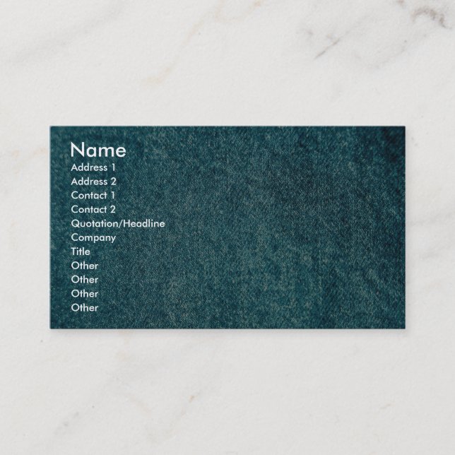 Carte De Visite Denim (Devant)