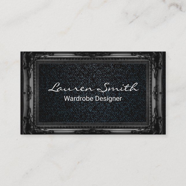 Carte De Visite Denim | Cadre noir (Devant)