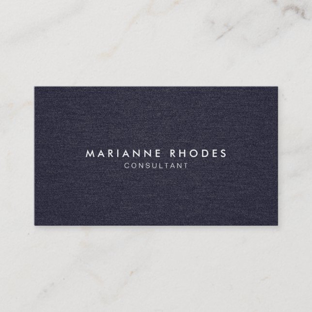 Carte De Visite Denim minimaliste moderne (Devant)