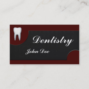 Carte de visite dentaire de dentiste élégant d'art