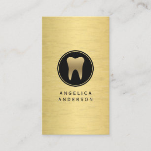 Carte de visite dentaire Faux Gold