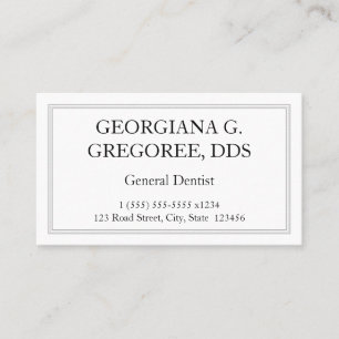 Carte de visite dentaire général de base