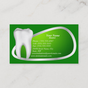Carte de visite dentaire moderne de dentiste