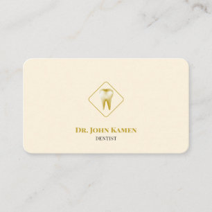 Carte De Visite Dentaire professionnel   Or unique