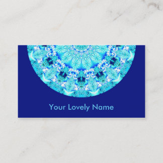 Carte De Visite Dentelle d'Aqua, mandala sensible et abstrait