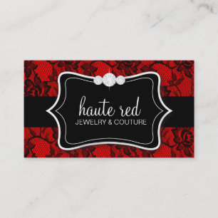 Carte De Visite Dentelle de 311 Haute et dos noirs de rouge de