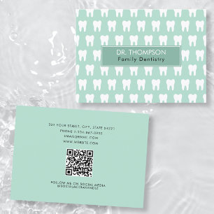 Carte De Visite Dentist Dentistra Dentistra QR Code Social Media
