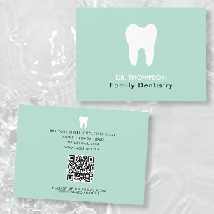 Carte De Visite Dentist Dentistra Dentistra QR Code Social Media