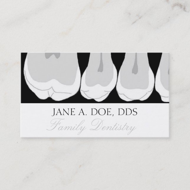 Carte De Visite Dentist Office Dentaire Dentaire Dentaire X-Ray Sc (Devant)