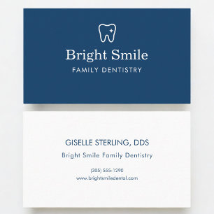Carte De Visite Dentiste Bleu