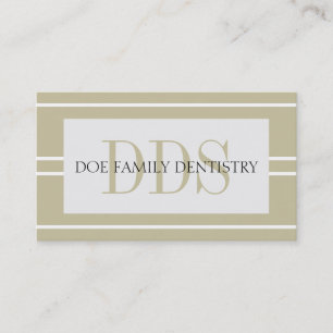 Carte De Visite Dentiste Bureau dentaire rayures DDS Blanc Tan