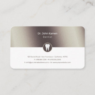 Carte De Visite Dentiste   Classic Graphic Metallic