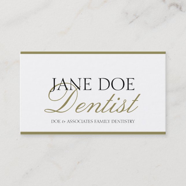 Carte De Visite Dentiste DDS Famille Dentistrie -En-tête de lettre (Devant)