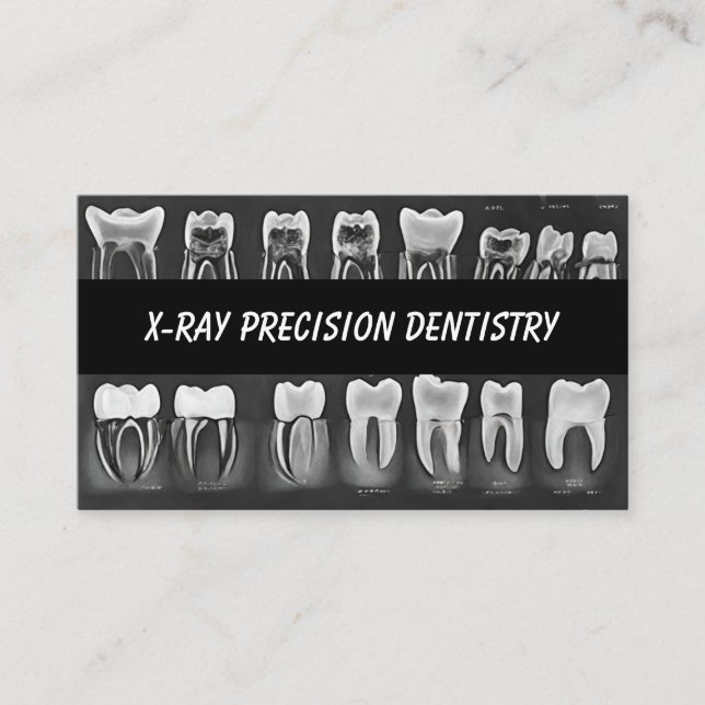 Carte De Visite Dentiste dentaire de précision à rayons X (Devant)