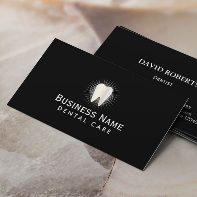 Carte De Visite Dentiste Lumineuse icône Dentiste Dentaire profess (Créateur téléchargé)