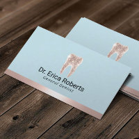 Dentiste moderne Rose Gold Frontière Mint Bleu Den